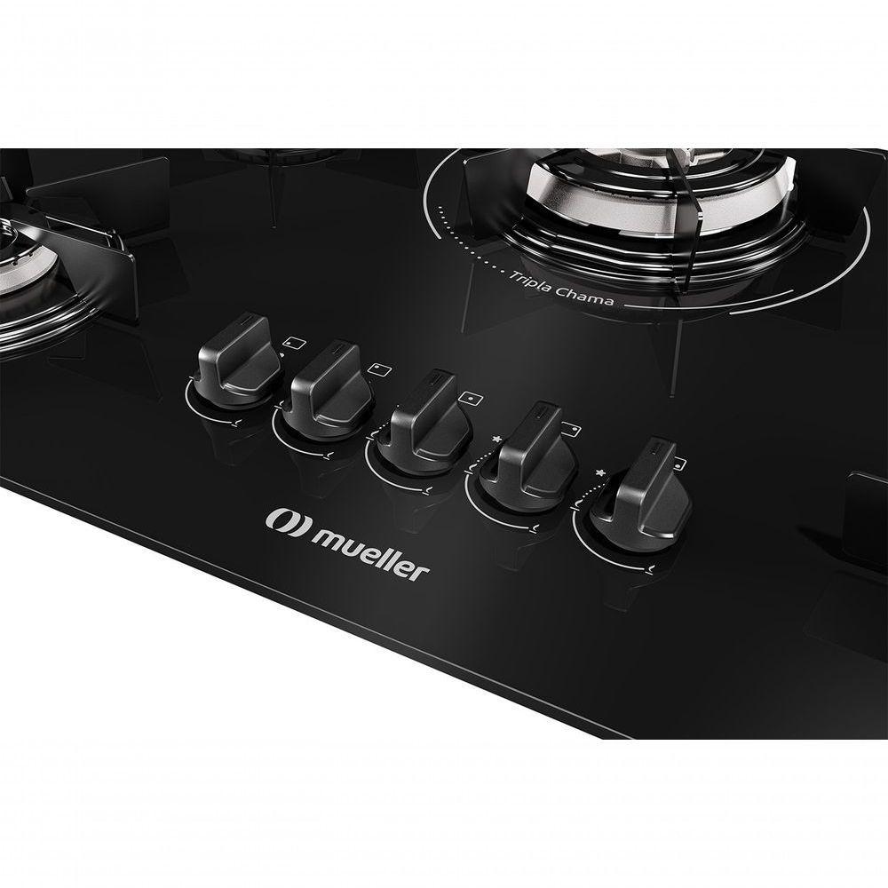 Cooktop Mueller 5 Bocas Com Queimador Tripla Chama MCG5BC Bivolt - 7