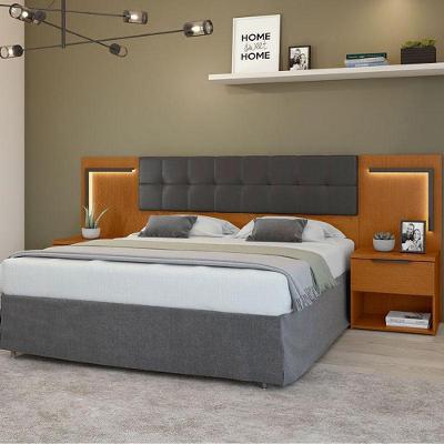 Cabeceira Box Casal 160 Ambiente Calitan Frassino Preto Fosco Com Led - Lopas
