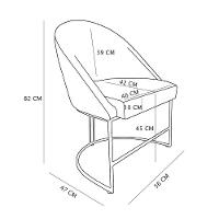 Kit 02 Cadeiras Poltrona De Jantar Bela Suede Marrom Base Metálica Industrial Preto - Pallazio - 7