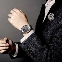 Relógio De Pulso Masculino Mecânico Esportivo Automático á Prova D'água Prata - 2