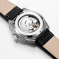 Relógio De Pulso Masculino Mecânico Esportivo Automático á Prova D'água Prata - 3