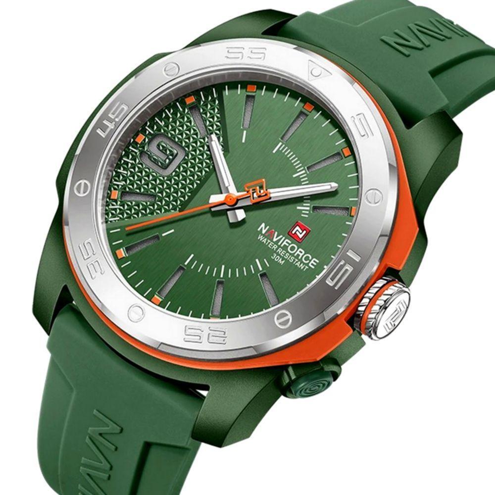 Relógio Quartzo Display Luminoso Esportivo A Prova água Pulseira De Silicone 5atm Verde - 6