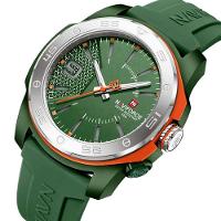 Relógio Quartzo Display Luminoso Esportivo A Prova água Pulseira De Silicone 5atm Verde - 6