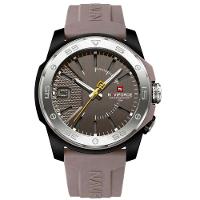 Relógio Quartzo Display Luminoso Esportivo A Prova água Pulseira De Silicone 5atm Cinza - 1