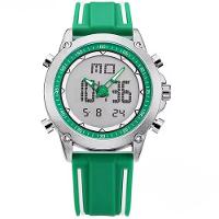 Relógio Esportivo Masculino Quartzo Digital Duplo Movimento á Prova D'água Verde - 1