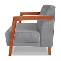 Kit 02 Poltronas Decorativa Natália Linho Grafite Base Em Madeira Castanho - Pallazio