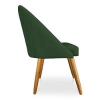 Kit 04 Cadeiras Jantar Bela Suede Verde Pés Palito Castanho - Pallazio - 3