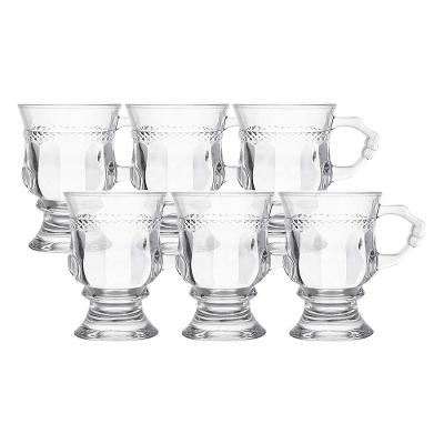 Jogo 6 Caneca De Café 117ml Hanover Vidro Cristalino Transparente Xícara Em Casa Tem