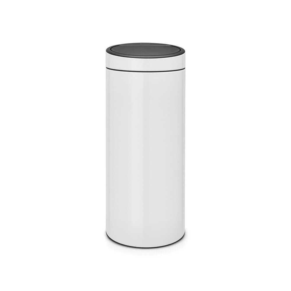Lixeira Em Aço New Touch Bin 30 Litros Brabantia Branca - 1