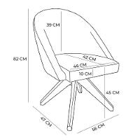 Kit 08 Poltronas Cadeira Giratória Bela Suede Preto Base De Madeira - Pallazio - 2