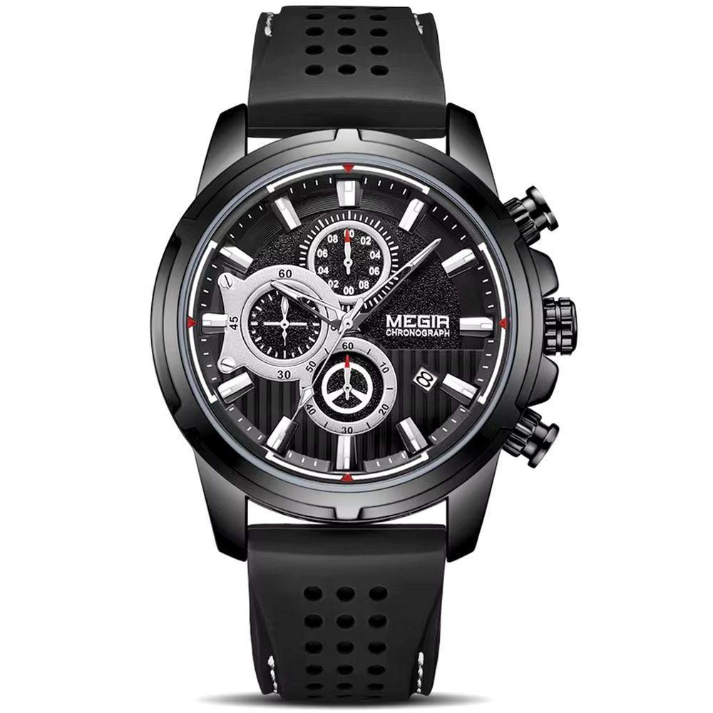 Relógio Masculino Esportivo De Quartzo Design Casual à Prova D' água Preto - 1