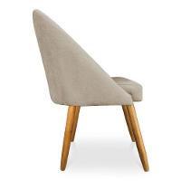 Kit 08 Cadeiras Jantar Bela Suede Pés Palito Castanho - Pallazio Bege - 3