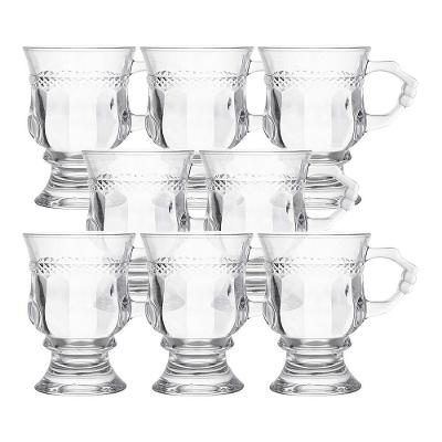 Jogo 8 Caneca De Café 117ml Hanover Vidro Cristalino Transparente Xícara Em Casa Tem
