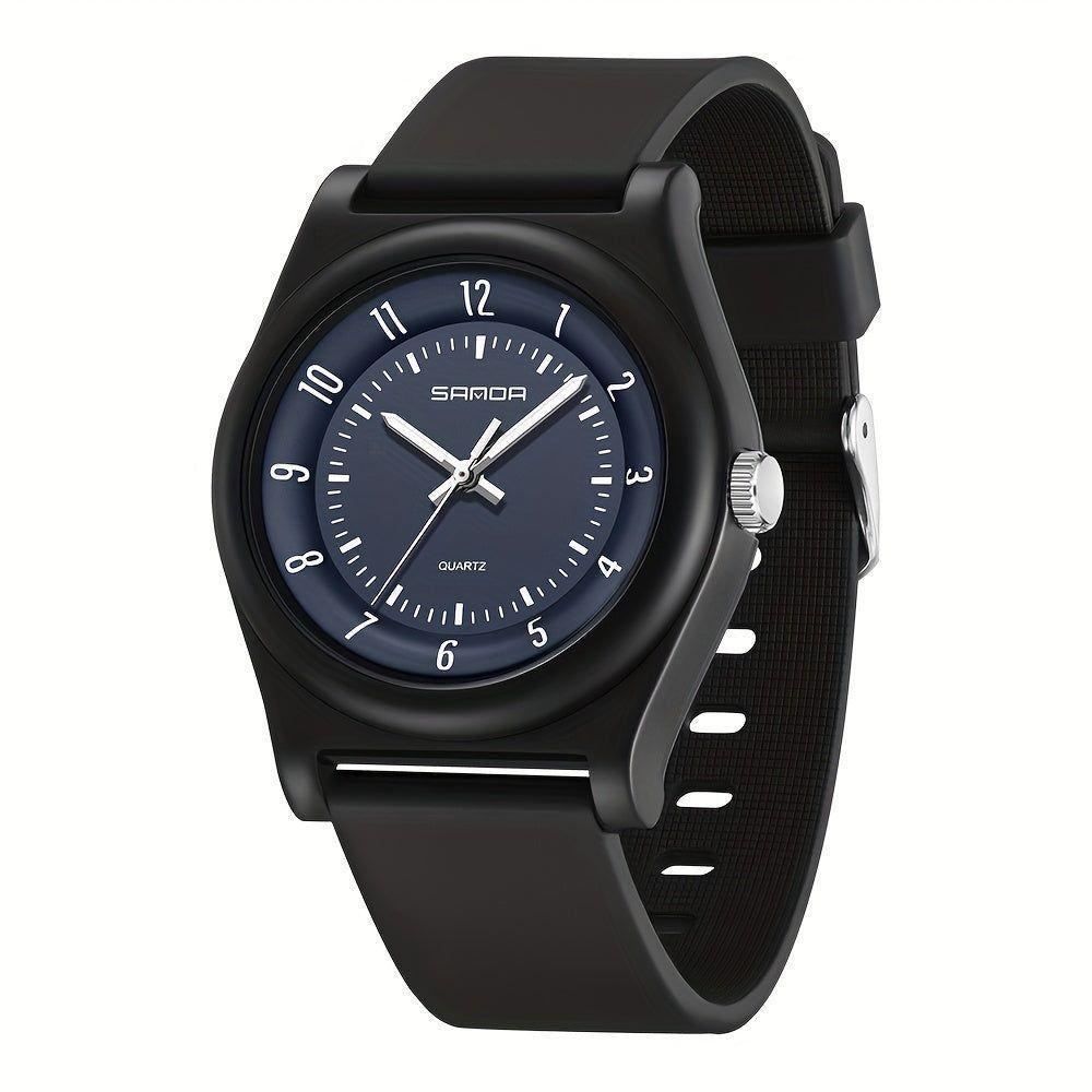 Relógio De Quartzo Elegante Sanda Ultrafino, Display Analógico Preto Azul - 1