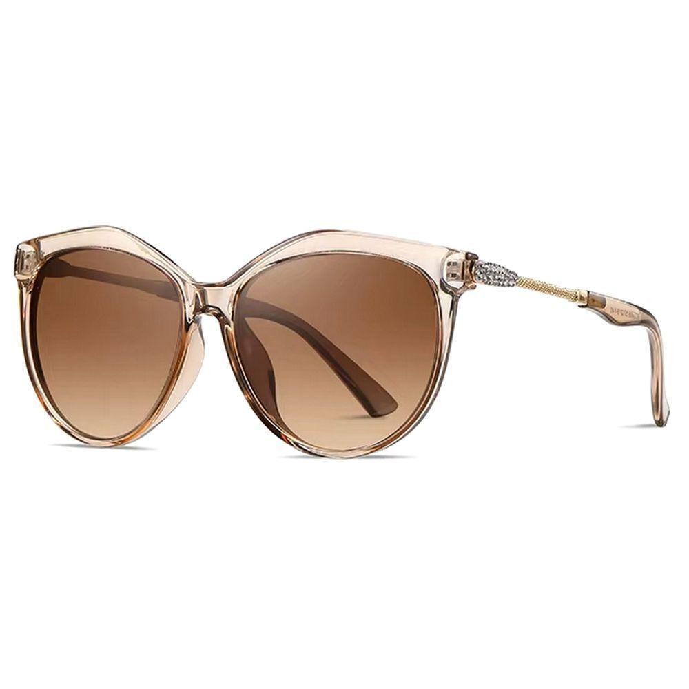 Óculos De Sol Para Mulheres Polarizados Cat Eye Gradiente Marrom - 1