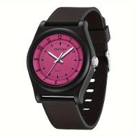 Relógio De Quartzo Elegante Sanda Ultrafino, Display Analógico Preto Vermelho - 1