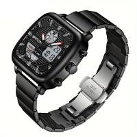 Relógio Esportivo De Movimento Duplo Sanda, à Prova D'água E Com Luz Noturna Preto - 3