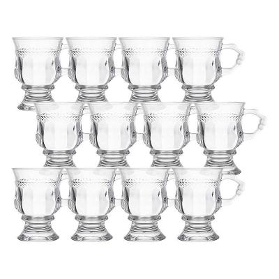 Jogo 12 Caneca De Café 117ml Hanover Vidro Cristalino Transparente Xícara Em Casa Tem