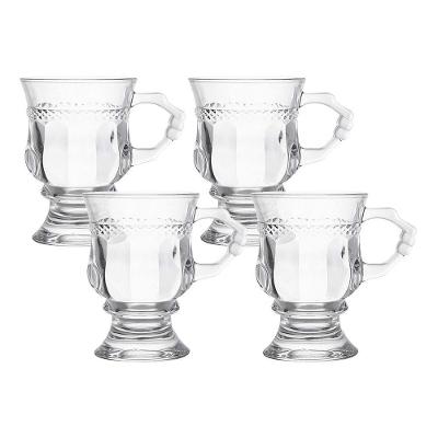 Jogo 4 Caneca De Café 117ml Hanover Vidro Cristalino Transparente Xícara Em Casa Tem