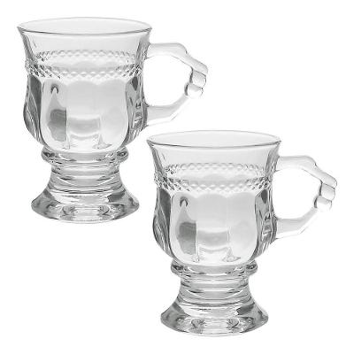 Jogo 2 Caneca De Café 117ml Hanover Vidro Cristalino Transparente Xícara Em Casa Tem