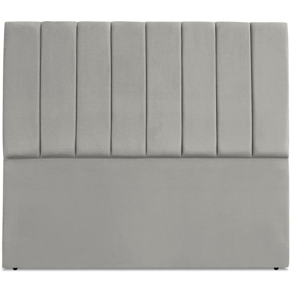 Cabeceira Casal 140cm Allia Suede Cinza Claro Rm Cinza Claro - 3