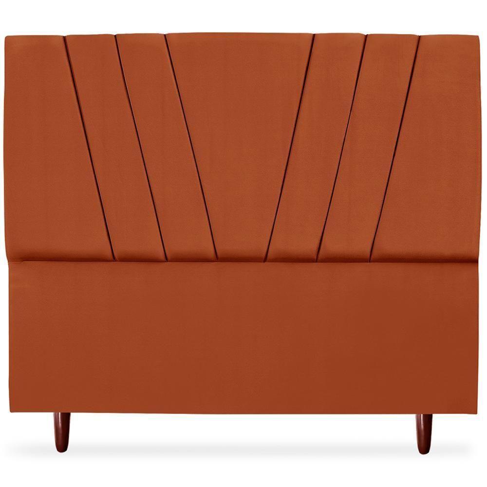 Cabeceira Casal 140cm Bell Suede Terracota Rm Terracota - 3