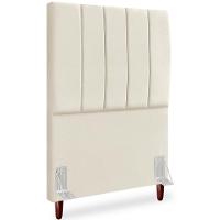 Cabeceira Solteiro 90cm Arlla Suede Bege Rm Bege - 1