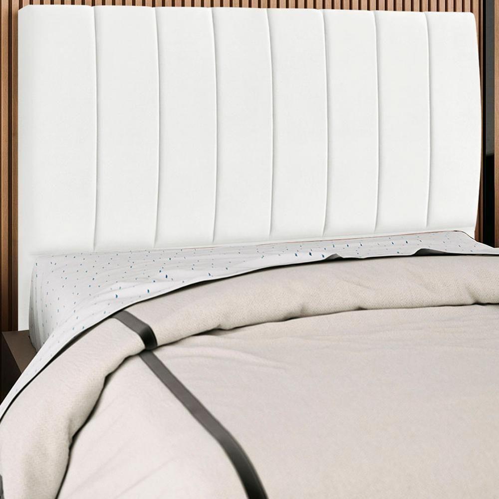 Cabeceira Queen 160cm Allia Suede Branco Rm Branco - 6