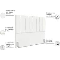 Cabeceira Queen 160cm Allia Suede Branco Rm Branco - 5