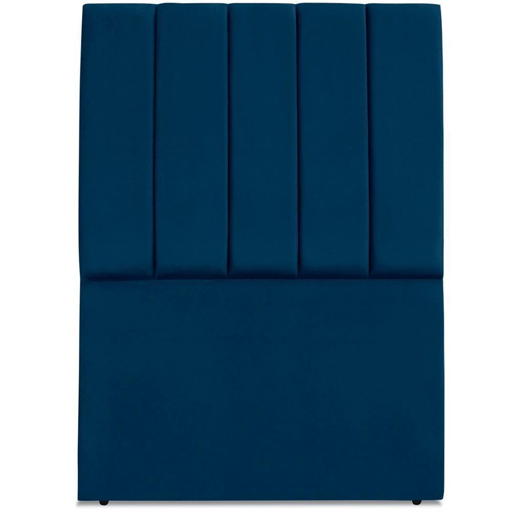Cabeceira Solteiro 90cm Allia Suede Azul Marinho Rm Azul Marinho - 3