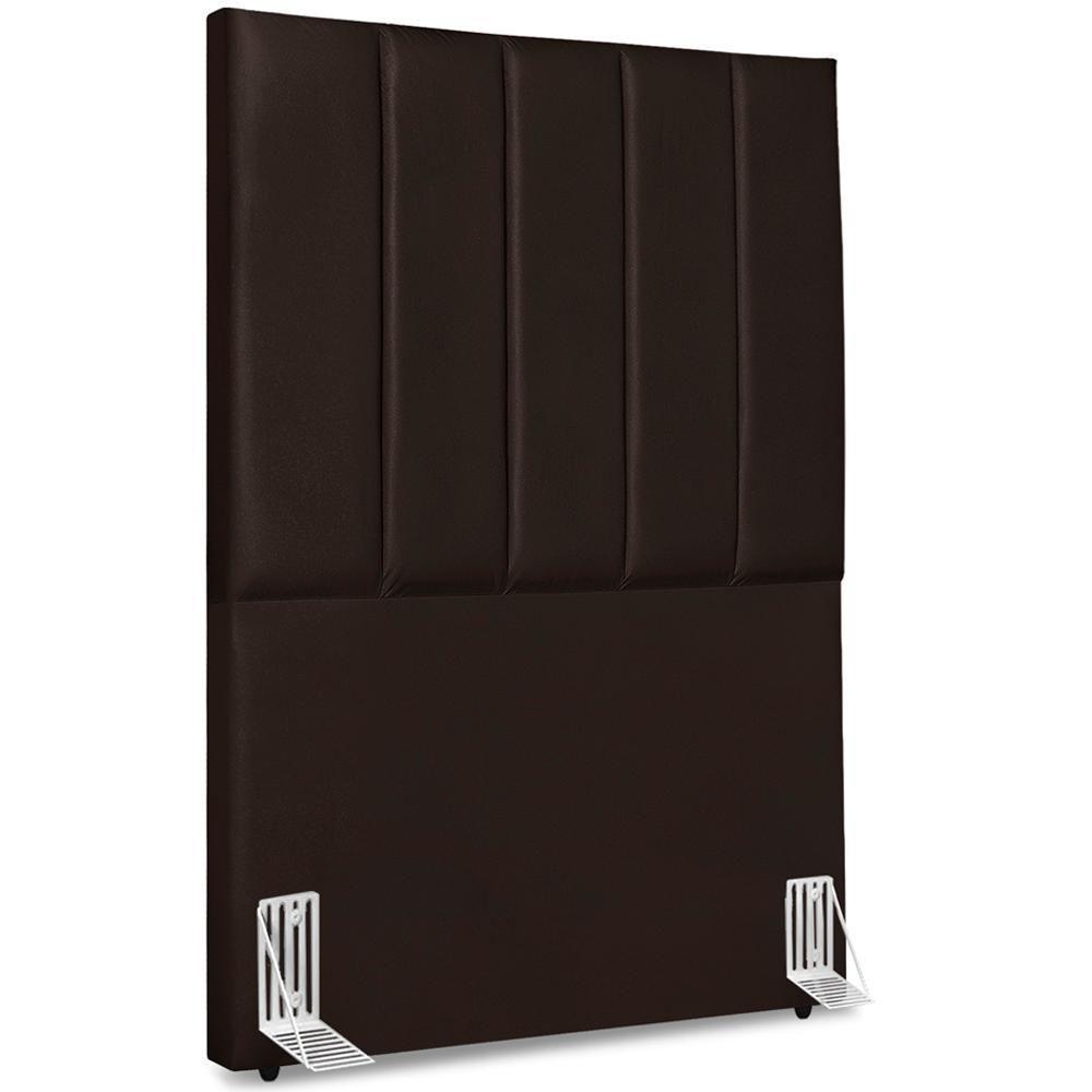 Cabeceira Solteiro 90cm Allia Corano Marrom Rm Marrom - 1