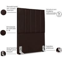 Cabeceira Solteiro 90cm Allia Corano Marrom Rm Marrom - 5