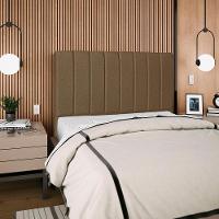 Cabeceira Queen 160cm Allia Linho Marrom Rm Marrom - 2