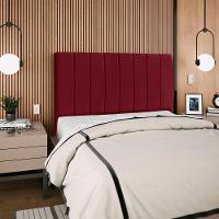 Cabeceira Casal 140cm Allia Suede Vinho Rm Vinho - 5