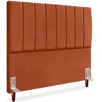 Cabeceira Casal 140cm Arlla Suede Terracota Rm Terracota - 1
