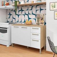 Balcão Gabinete Para Cozinha 2 Portas E 3 Gavetas Tati Freijó-supremo - Pallazio - 5