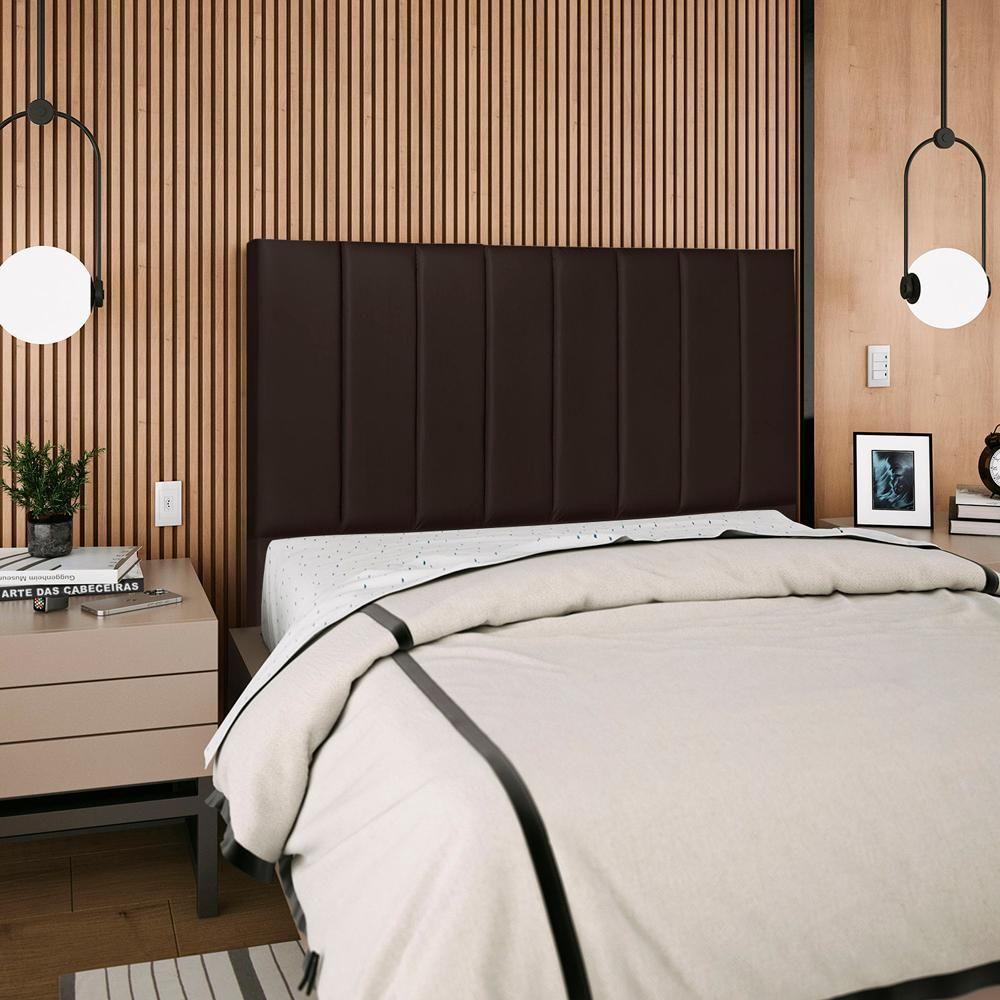 Cabeceira Casal 140cm Allia Corano Marrom Rm Marrom - 2