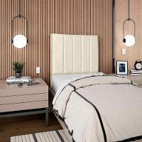 Cabeceira Solteiro 90cm Allia Corano Bege Rm Bege - 2