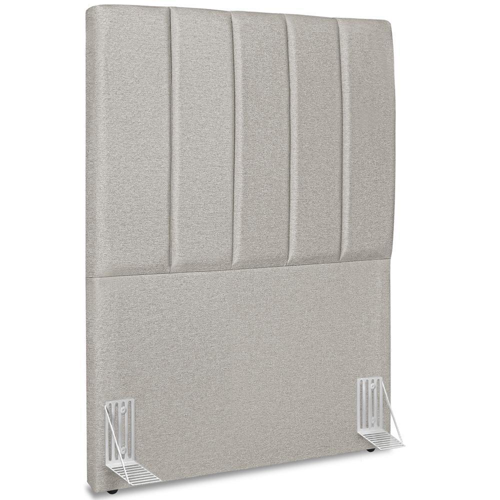 Cabeceira Solteiro 90cm Allia Linho Cinza Rm Cinza - 1