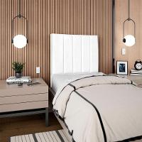 Cabeceira Solteiro 90cm Allia Corano Branco Rm Branco - 2