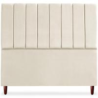 Cabeceira Casal 140cm Arlla Suede Bege Rm Bege - 2