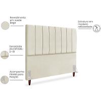 Cabeceira Casal 140cm Arlla Suede Bege Rm Bege