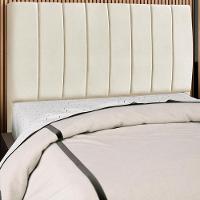 Cabeceira Casal 140cm Arlla Suede Bege Rm Bege - 5