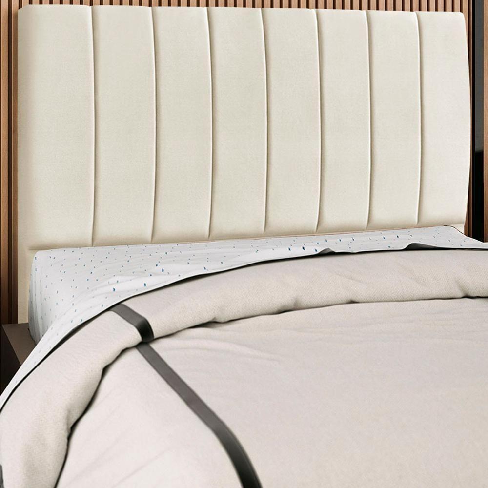 Cabeceira Queen 160cm Arlla Suede Bege Rm Bege - 6