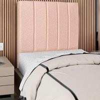 Cabeceira Solteiro 90cm Allia Linho Rose Rm Rose - 6