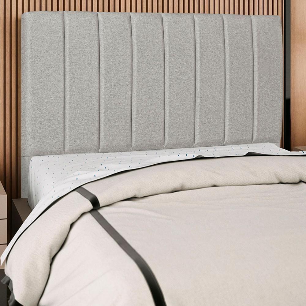 Cabeceira Casal 140cm Arlla Linho Cinza Rm Cinza - 6