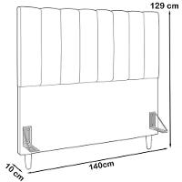 Cabeceira Casal 140cm Arlla Linho Marrom Rm Marrom - 6