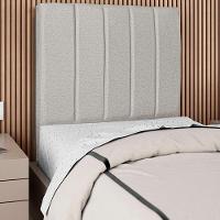 Cabeceira Solteiro 90cm Arlla Linho Cinza Rm Cinza - 6