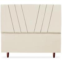 Cabeceira Casal 140cm Bell Suede Bege Rm Bege - 3