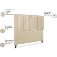 Cabeceira Casal 140cm Arlla Linho Bege Rm Bege - 5